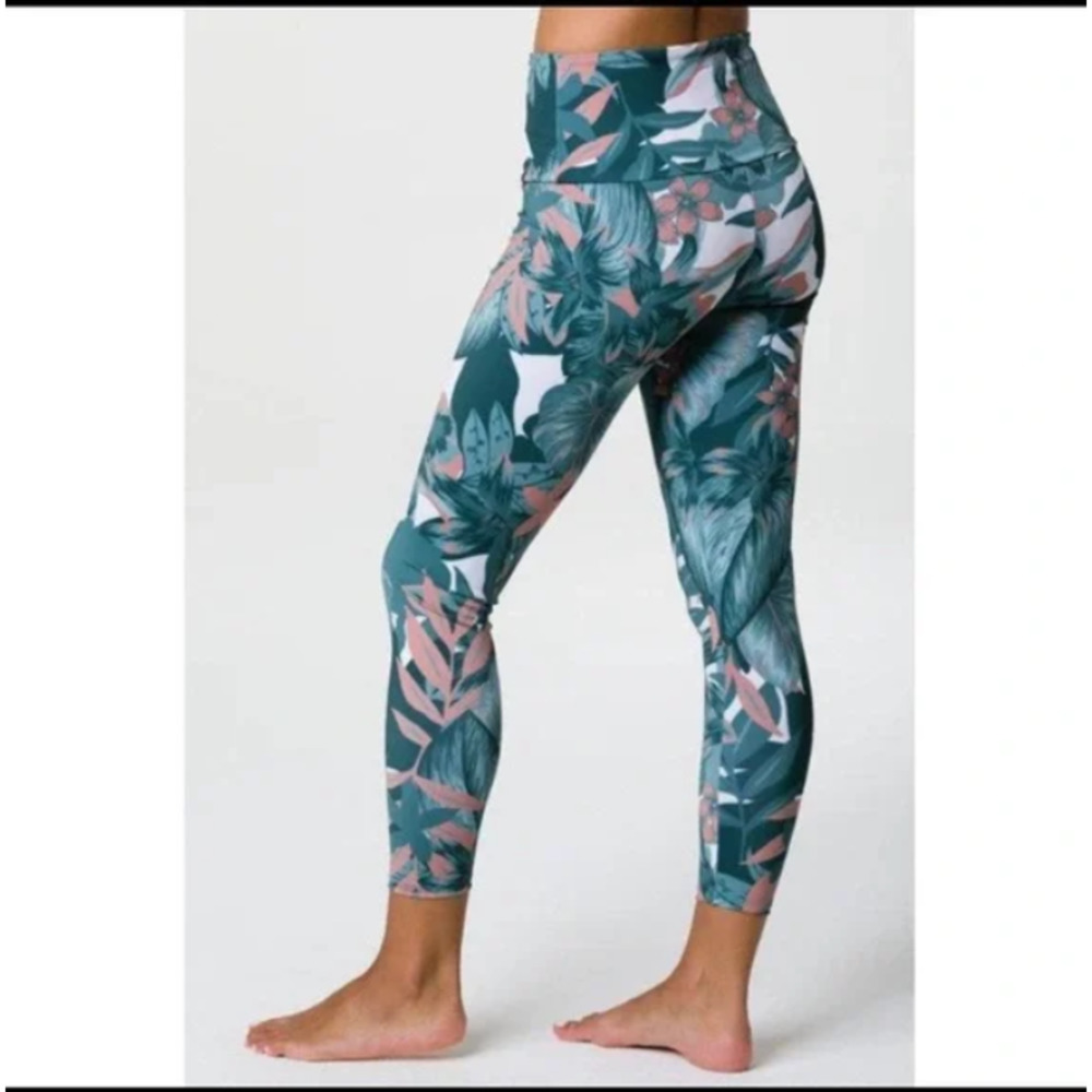 Anthropologie Onzie Tropical High Waist Leggings - Picture 2 of 5